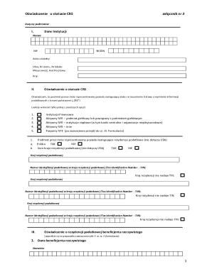 CRS Status Declaration Form