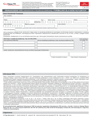 Poland CRS Tax Residency Declaration Form