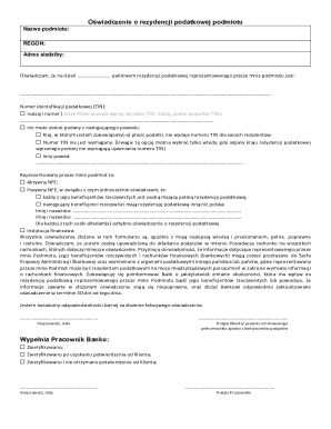 Polish Tax Residency Declaration Form