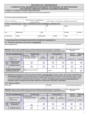 Polish Tax Form Declaration