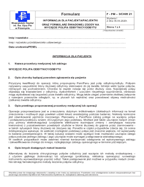 Polip Removal Consent Form