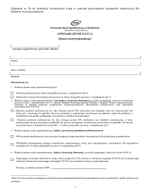 FATCA Declaration for Institutional Clients