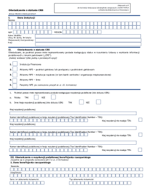 EURO-FATCA CRS Status Declaration
