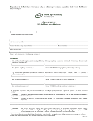 CRS Tax Residency Declaration Form
