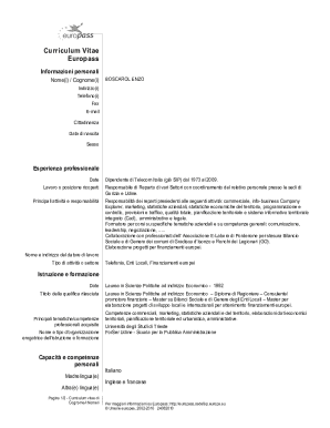 Europass Curriculum Vitae