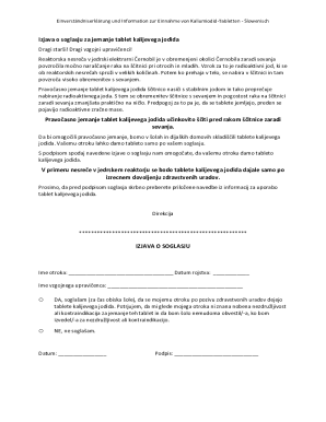 Kaliumiodid-Tabletten Einverständniserklärung