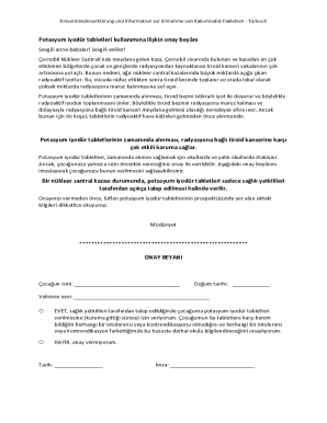Potassium Iodide Consent Form