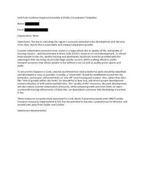 Public Consultation Template