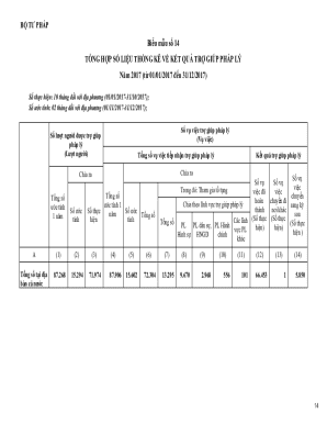 Vietnamese Legal Aid Statistics Form 14