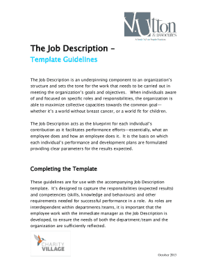 Job Description Template
