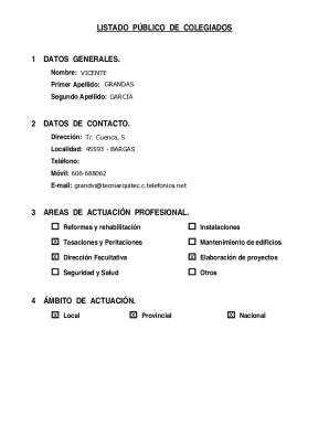 Public List of Registered Professionals