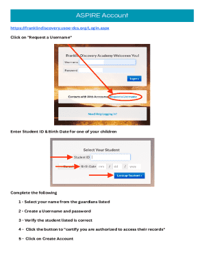 ASPIRE Account Request Form