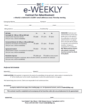 Advertisement Contract