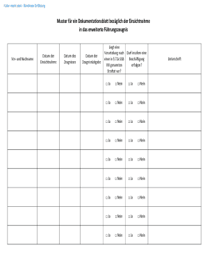German Extended Criminal Record Check Form