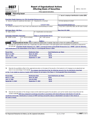 IRS Form 8937 Report