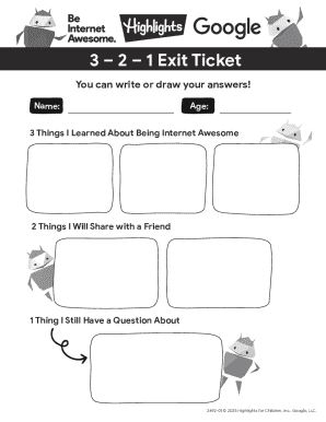 Internet Awesome Exit Ticket