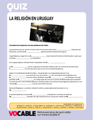Religion in uruguay quiz