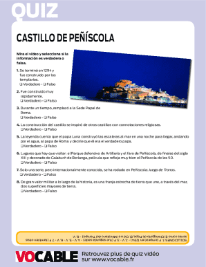 Castillo de peñíscola quiz