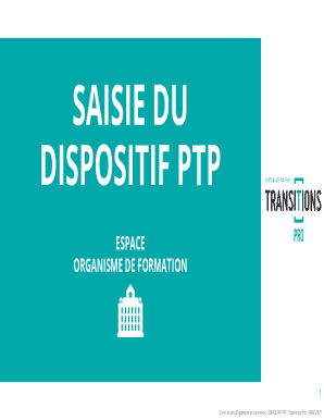 Organisme de Formation - DISPOSITIF PTP