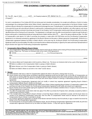 Pre-Showing Compensation Agreement