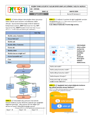 Bilgisim Teknolojileri ve Yazilim Dersi 6.Siniflar 2.Donem 2.Yaziliya Hazirlik