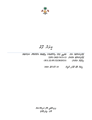 Maldives Procurement Form 2025