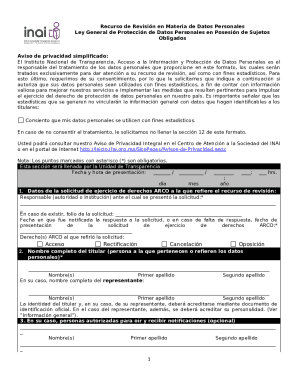 Recurso de revisión en materia de datos personales