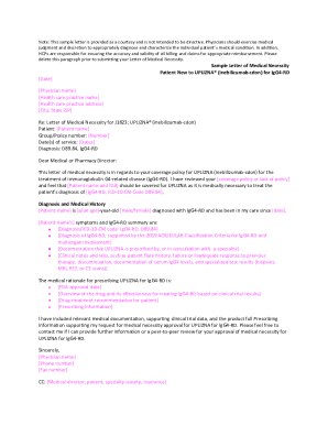 Letter of Medical Necessity for UPLIZNA