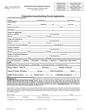Sacramento County Building Permit Application