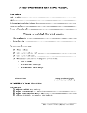Medical Records Release Request Form