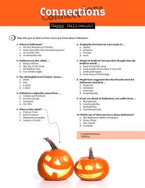 Halloween Quiz and Crossword