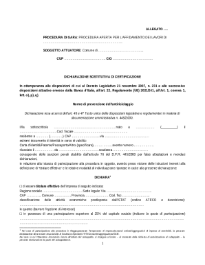 Italian Anti-Money Laundering Declaration Form