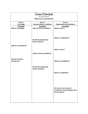Ecology worksheet