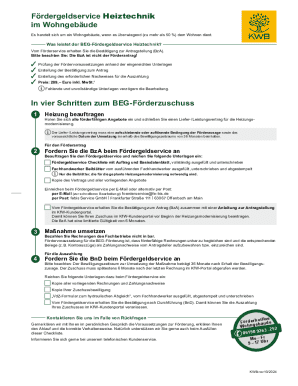 BEG-Fördergeldservice Heiztechnik Form