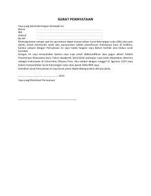 Statement of Unavailability of Graduation Certificate