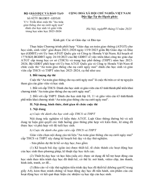 Vietnam Traffic Safety Competition Form