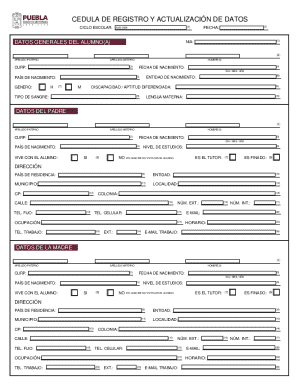Student registration form