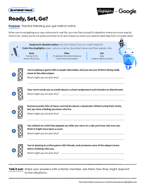 Internet Safety Activity Worksheet