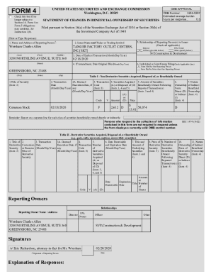 SEC Form 4 Statement of Changes in Beneficial Ownership
