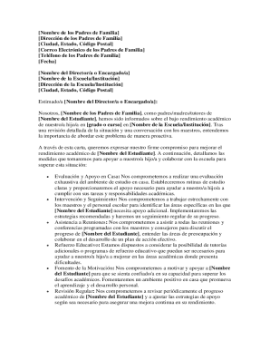 Parent letter for student academic improvement