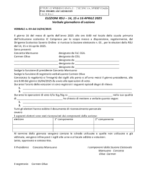 RSU Election Daily Section Report