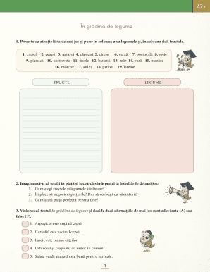 Vegetable and Fruit Classification Worksheet