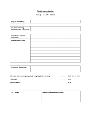 German Meal Expense Receipt