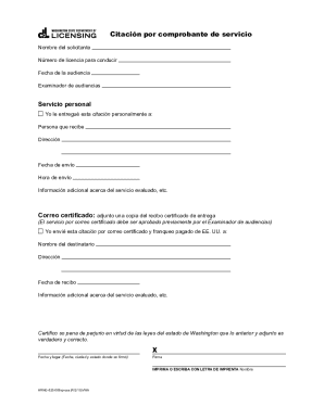 Service Citation Notice