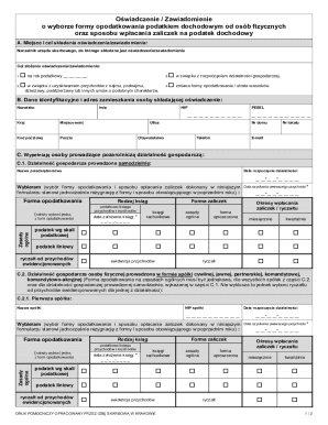 Polish Tax Form Declaration
