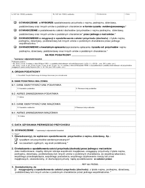 Polish Rental Income Tax Declaration Form