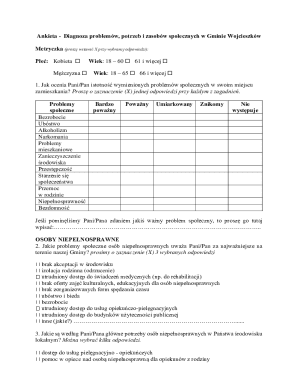 Social Needs Survey for Wojcieszków Municipality