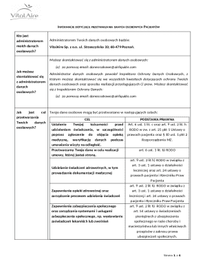 Patient Data Processing Information