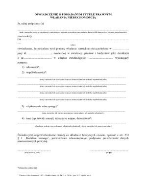 Legal Property Ownership Declaration