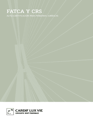 FATCA CRS Self-Certification for Legal Entities